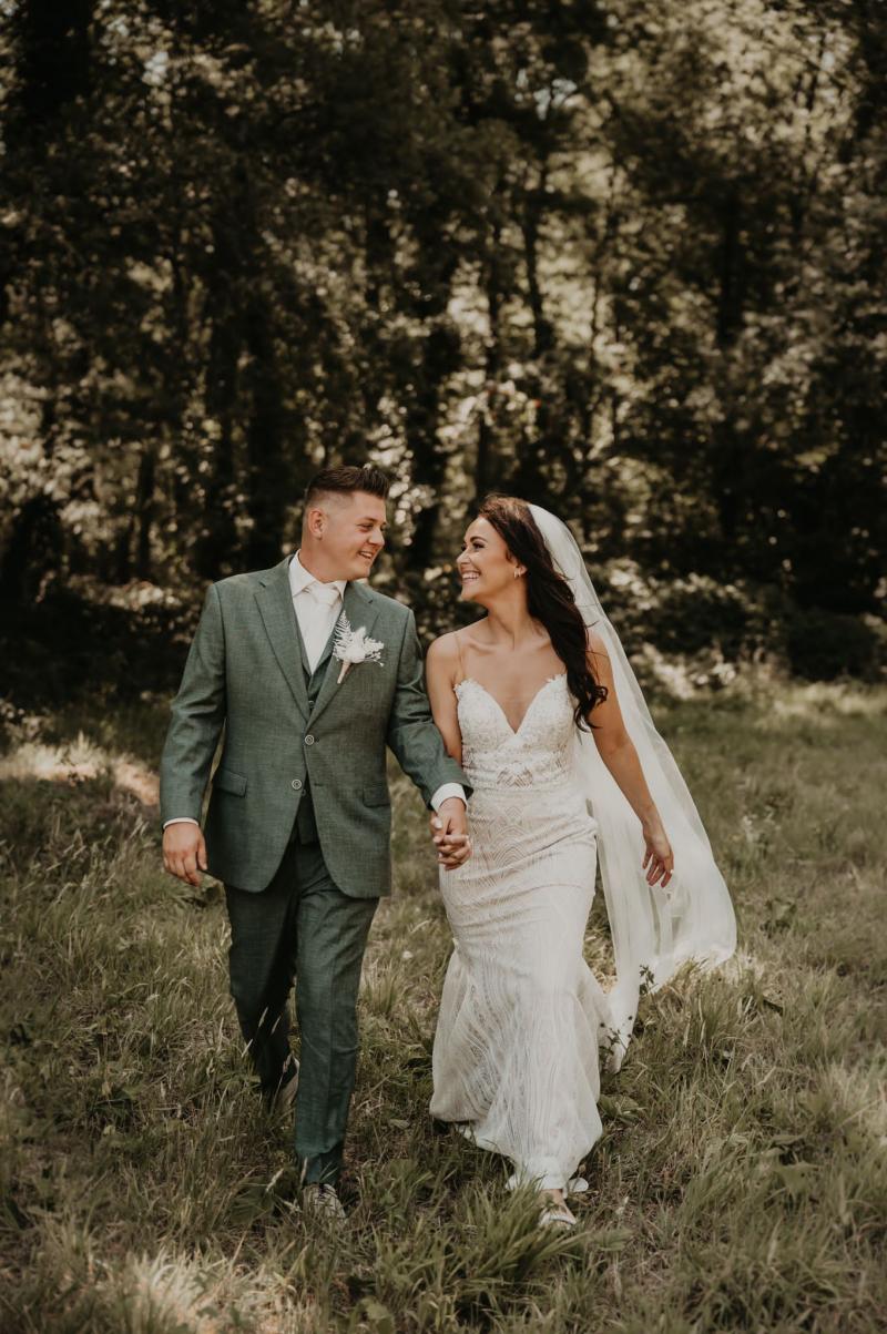 wedding couple in love